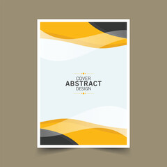 Modern Elegant Wavy Shape Abstract Cover Template Layout Design
