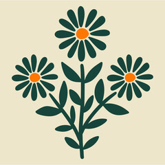 floral illustration border seamless pattern decoration poster
