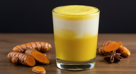 Turmeric drink layers
