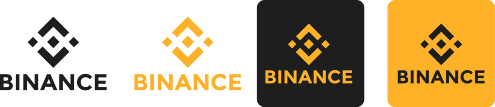 binance logo icon. Binance symbol cryptocurrency. Digital Currency Branding Design. Blockchain Platform sign. Crypto finance electronic banking logotype