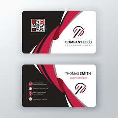 modern black and white business card design