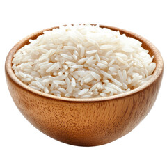 bowl of rice on white