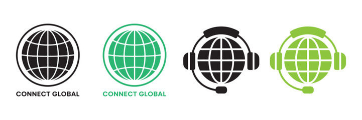 Worldwide Partnership and Connection Icons