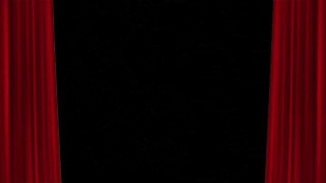 Curtain opening black background animation