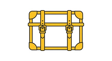 Vintage retro suitcase with buckles and straps ready for exciting travel adventures and stylish journeys, evoking wanderlust and exploration