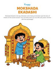 Sacred Ekadashi Observance with Vishnu Idol and Devotional Theme