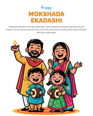 Devotees Fasting and Praying on Mokshada Ekadashi Festival