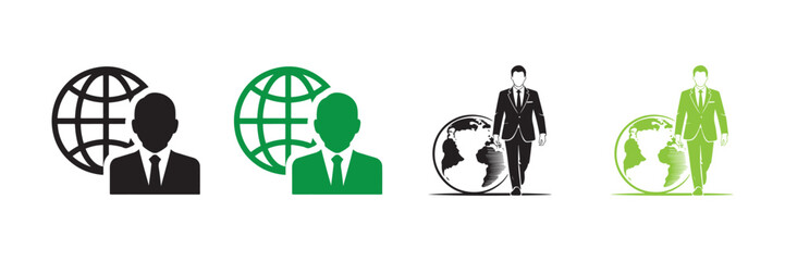 Digital Networking and Global Collaboration Icons