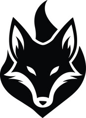 Wolf Head Vector Icon Tattoo Illustration Logo Design