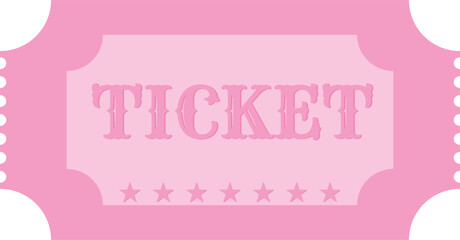 Cute Pink Vintage Style Admission Ticket
