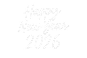 Naklejka premium Happy new year 2026 calligraphy greeting text