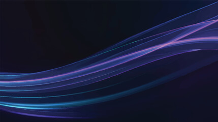 Abstract purple and blue gradient wave on dark background