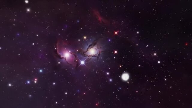 A stunning astronomical image of the Carina Nebula with vibrant stars and interstellar gas in deep space.