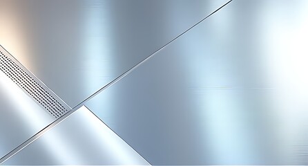 Cool silver steel texture with clean intersecting lines and smooth gradient shine. Great for modern architecture visualization, technology themes and stylish industrial background graphics.