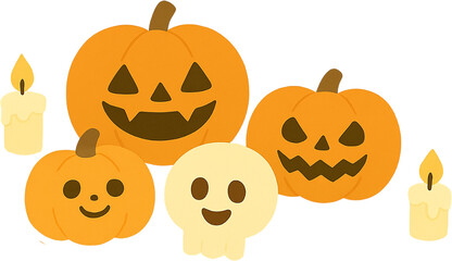 할로윈 파티 요소 호박 해골 박쥐 사탕 롤리팝 바구니 유령