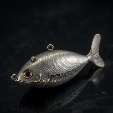 Fishing sinker on black background