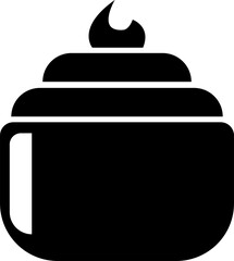 black cooking utensil icon illustration