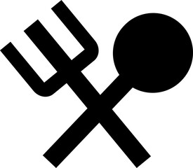 black cooking utensil icon illustration