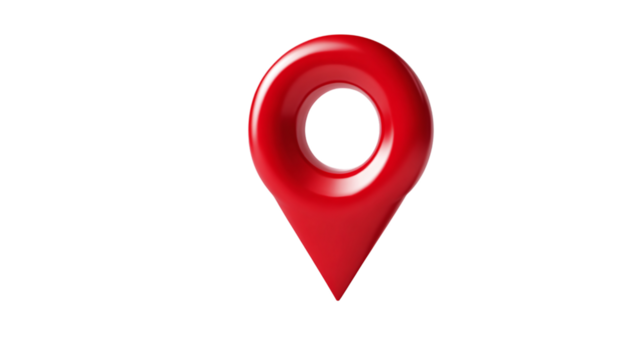 Empty red frying pan isolated on transparent background