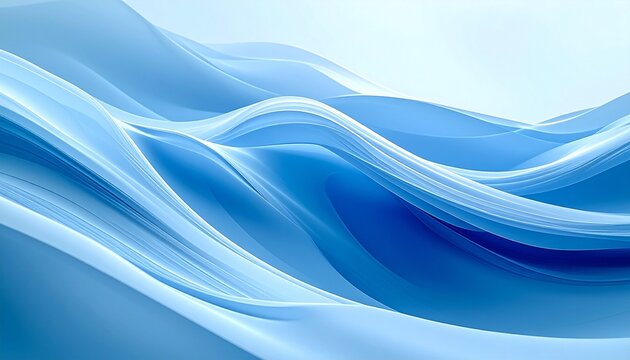 Abstract blue gradient backgrounds with waveforms, geometric overlays, and tranquil depth. - Powered by Adobe
