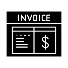 invoice glyph icon
