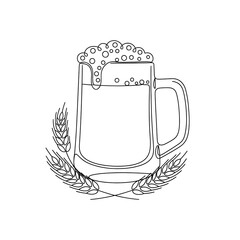 mug of beer with label