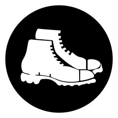 Wear Foot Protection Symbol Sign,Vector Illustration, Isolated On White Background Label.EPS10