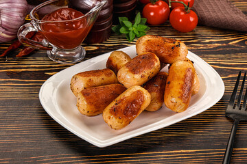 Roasted chicken mini sausages for breakfast