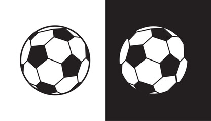 Obraz premium Soccer Ball vector icon black and white