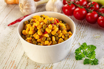 Mexican vegetable mix - corn, pepper and peas