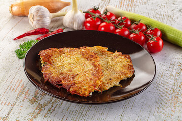 Golden fried potato pancake - Draniki