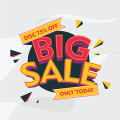 Big sale banner template design, Big sale special offer banner
