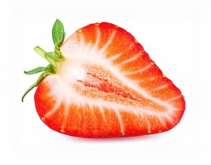 Close-up of a sliced strawberry