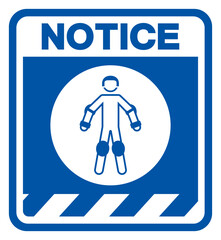 Notice Wear Protective Roller Sport Equipment Symbol Sign, Vector Illustration, Isolated On White Background Label. EPS10