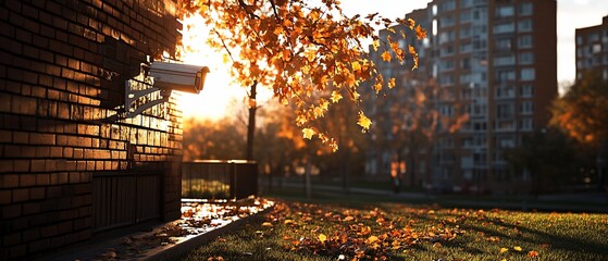 Urban Autumn Scene