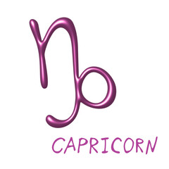 3d capricorn zodiac sign Astrology clipart Element for design
