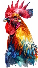 Vibrant rooster portrait (1)