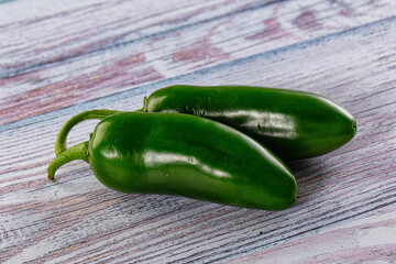 Raw ripe green jalapeno pepper
