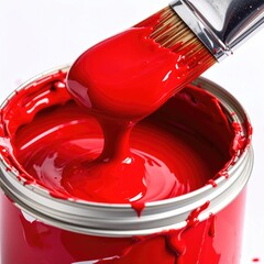 Red paint being poured from a can (1)