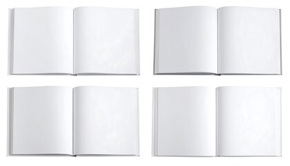 Blank open books
