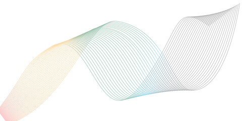 Abstract wavy vector design with colorful flowing lines, creating a playful and dynamic illustration