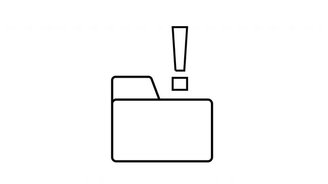 sketch of folder icon and sign icon