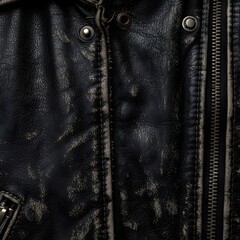 Vintage leather jacket worn surface texture