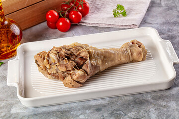 Steamed turkey leg with spices