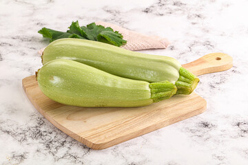 Raw frsh ripe zucchini vegetable