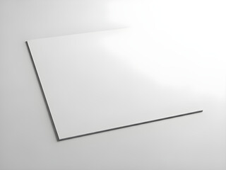 blank white paper on white background