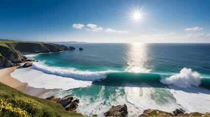 Beautiful and sunny seascape