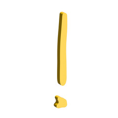 3d exclamation mark clipart Single element for design