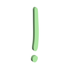 3d exclamation mark clipart Single element for design