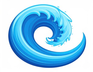 A stylized, swirling ocean wave